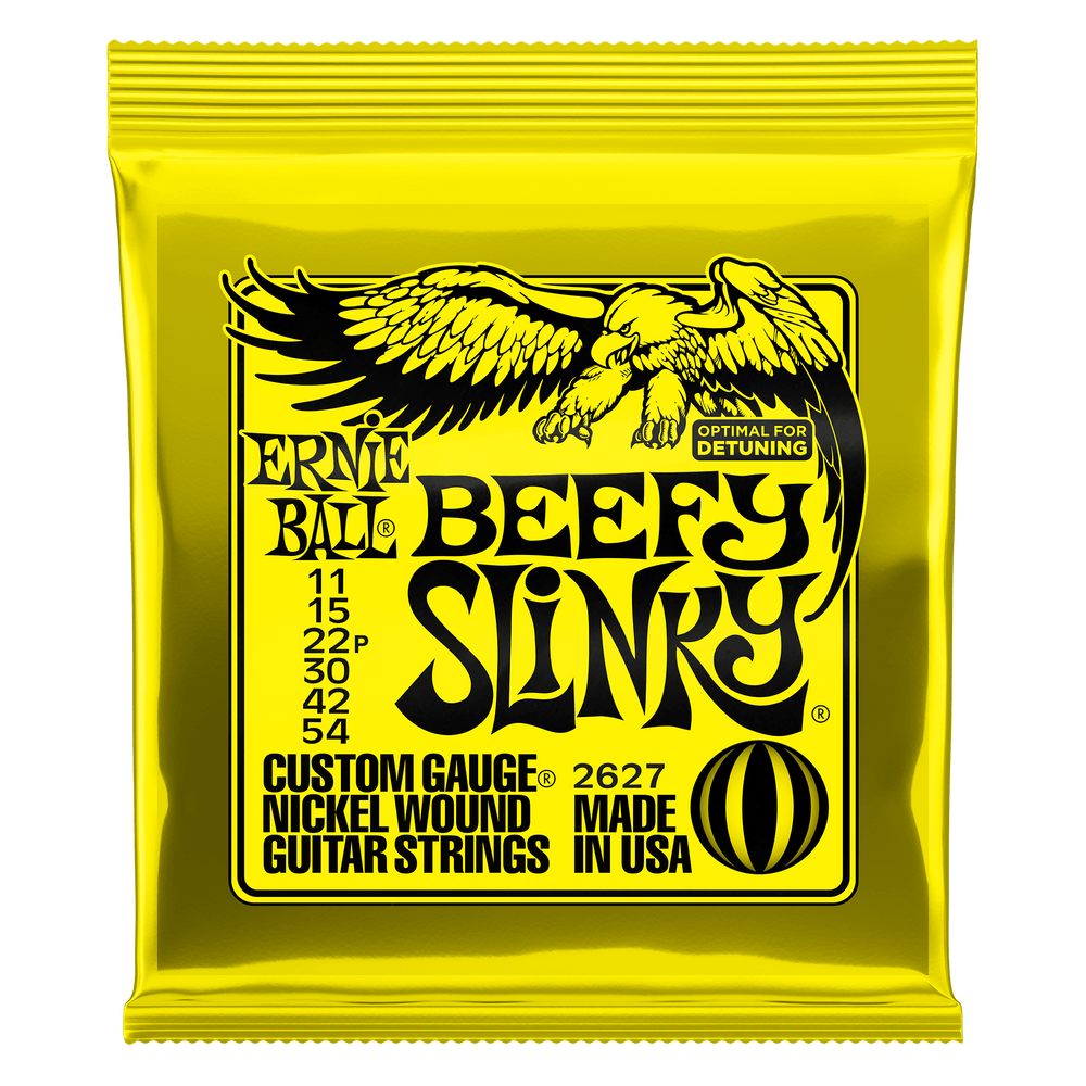 Ernie Ball Beefy Slinky Nickel Wound Electric Guitar Strings - 11-54 Gauge-Buzz Music