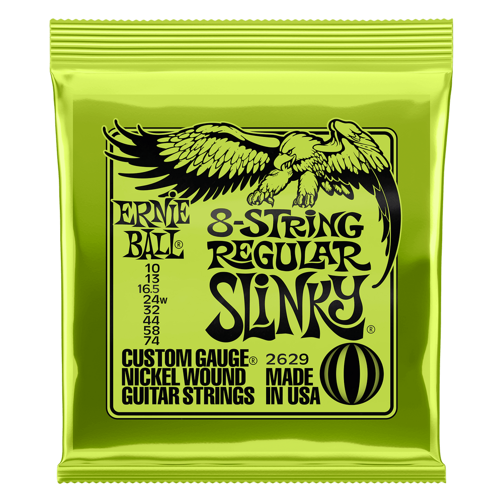 Ernie Ball Regular Slinky 8-String Nickel Wound Electric Guitar Strings-Buzz Music