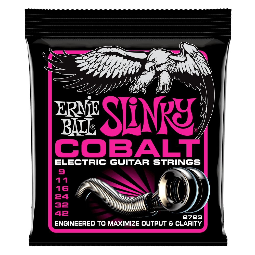 Ernie Ball Super Slinky Cobalt Electric Guitar Strings - 9-42 Gauge-Buzz Music