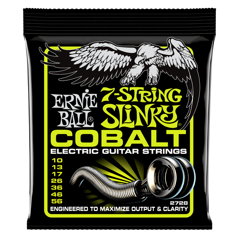 Ernie Ball Regular Slinky Cobalt 7-String Electric Guitar Strings - 10-56 Gauge-Buzz Music