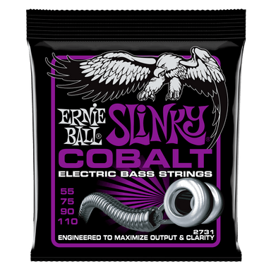 Ernie Ball Power Slinky Cobalt Electric Bass Strings - 55-110 Gauge-Buzz Music