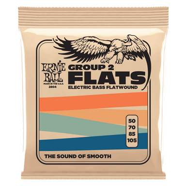 Ernie Ball Flatwound Group Ii Electric Bass Strings - 50-105 Gauge-Buzz Music