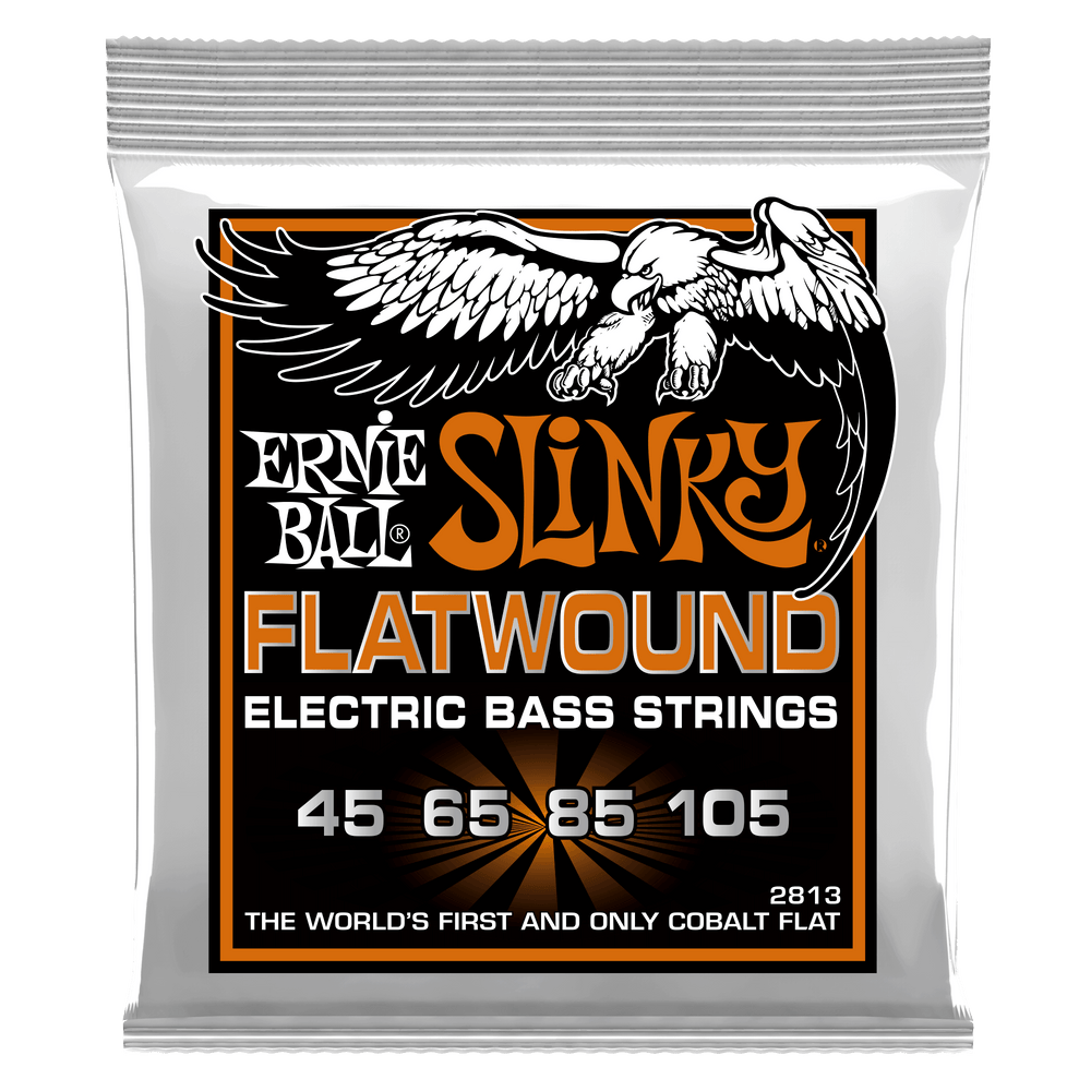 Ernie Ball Hybrid Slinky Flatwound Electric Bass Strings - 45-105 Gauge-Buzz Music