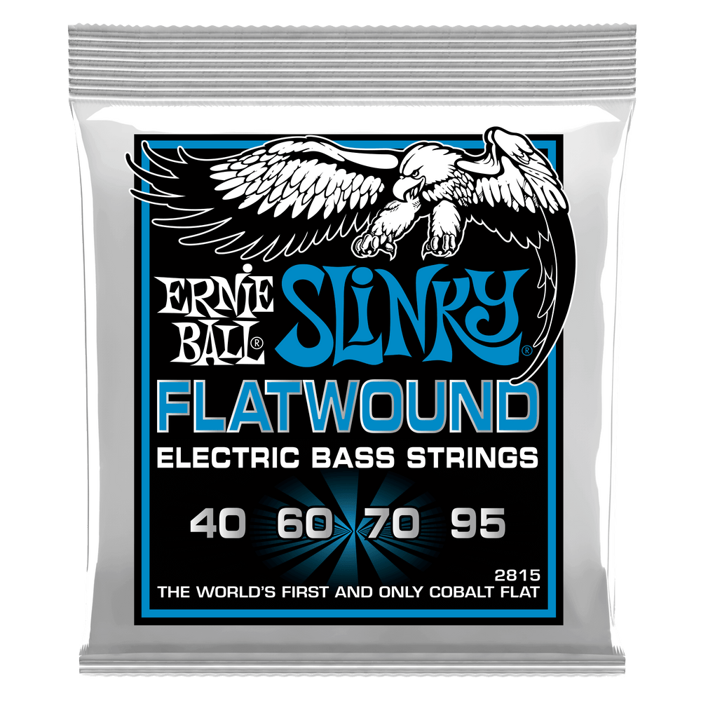 Ernie Ball Extra Slinky Flatwound Electric Bass Strings - 40-95 Gauge-Buzz Music