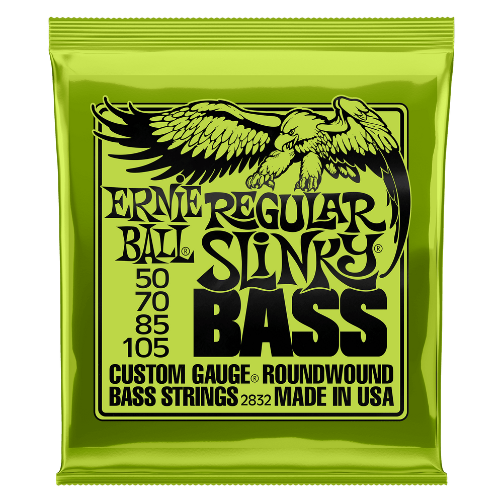 Ernie Ball Regular Slinky Nickel Wound Electric Bass Strings - 50-105 Gauge-Buzz Music