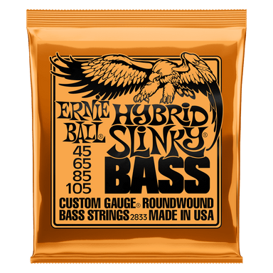 Ernie Ball Hybrid Slinky Nickel Wound Electric Bass Strings - 45-105 Gauge-Buzz Music