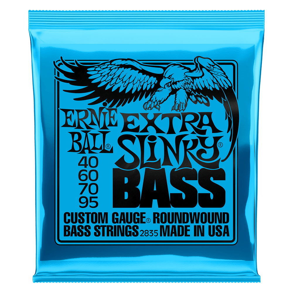 Ernie Ball Extra Slinky Nickel Wound Electric Bass Strings - 40-95 Gauge-Buzz Music