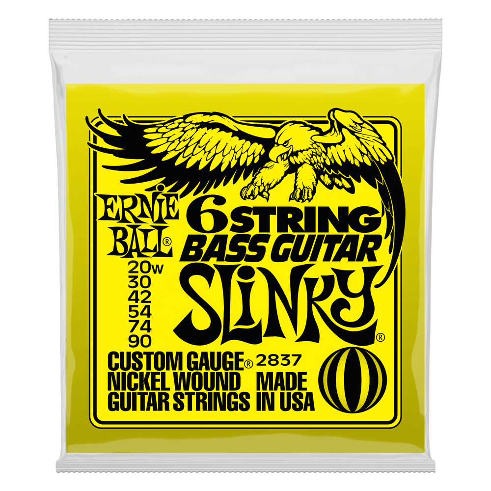 Ernie Ball Slinky 6-String W/ Small Ball End 29 5/8 Scale Bass Guitar Strings - 20-90 Gauge-Buzz Music