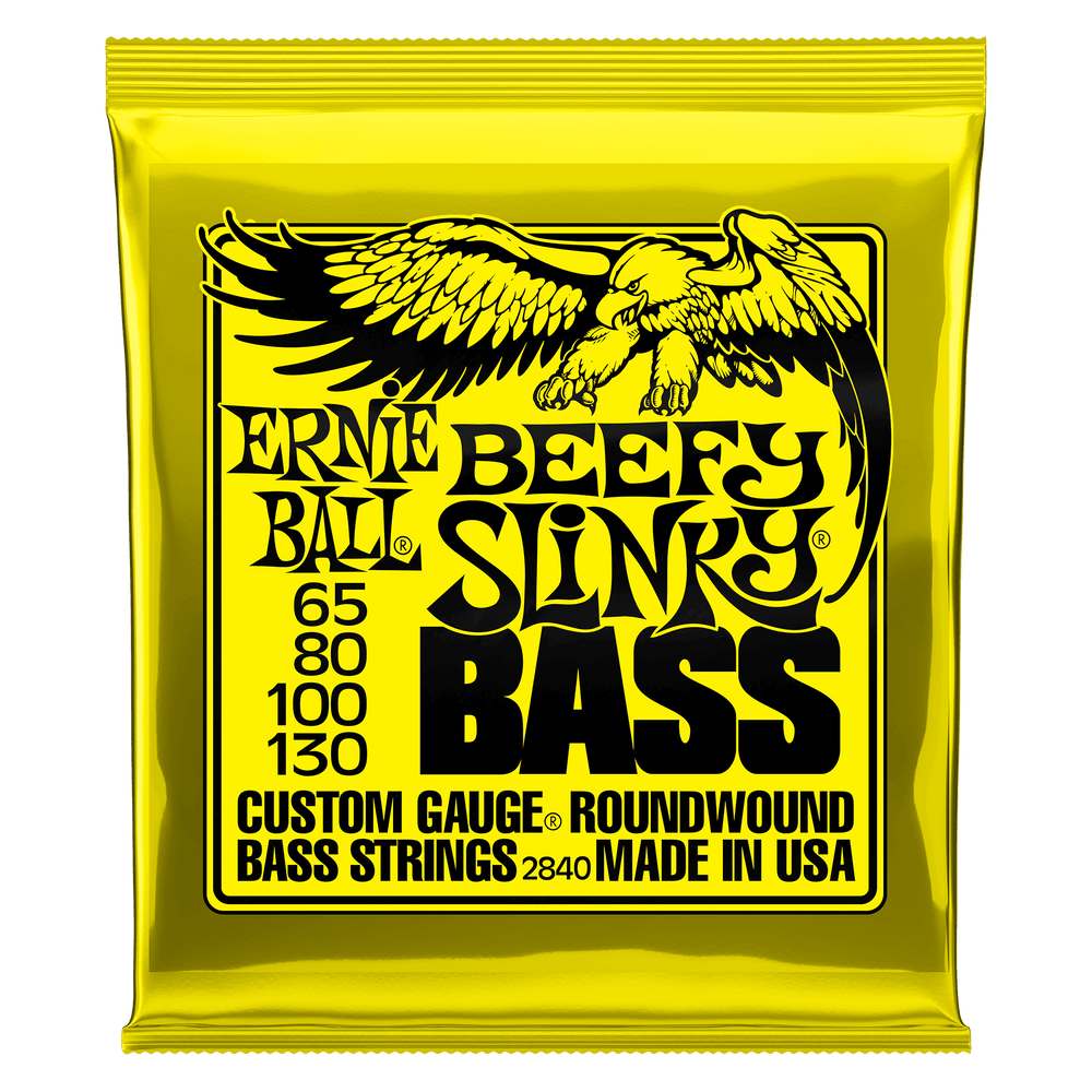 Ernie Ball Beefy Slinky Nickel Wound Electric Bass Strings - 65-130 Gauge-Buzz Music