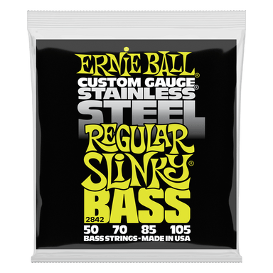 Ernie Ball Regular Slinky Stainless Steel Electric Bass Strings - 50-105 Gauge-Buzz Music