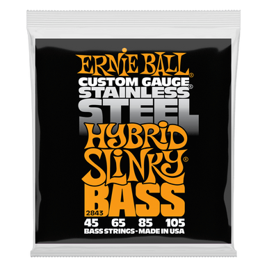 Ernie Ball Hybrid Slinky Stainless Steel Electric Bass Strings - 45-105 Gauge-Buzz Music