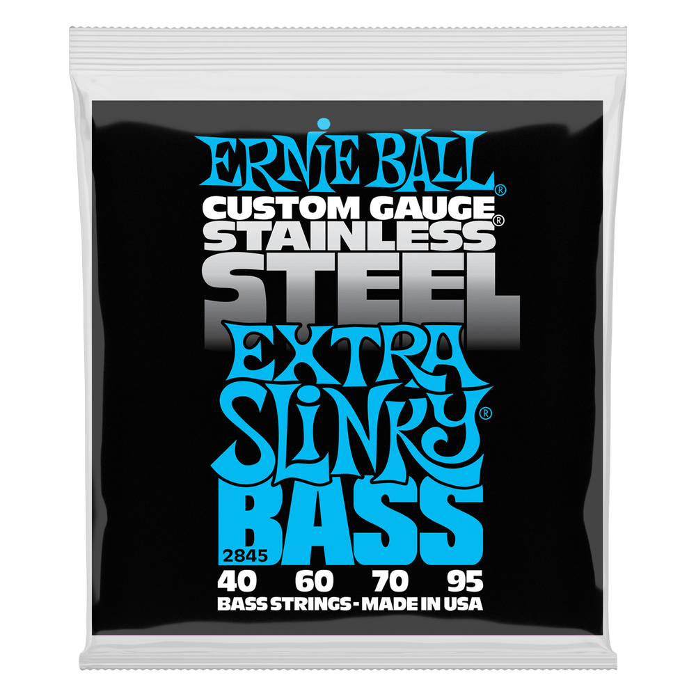 Ernie Ball Extra Slinky Stainless Steel Electric Bass Strings - 40-95 Gauge-Buzz Music