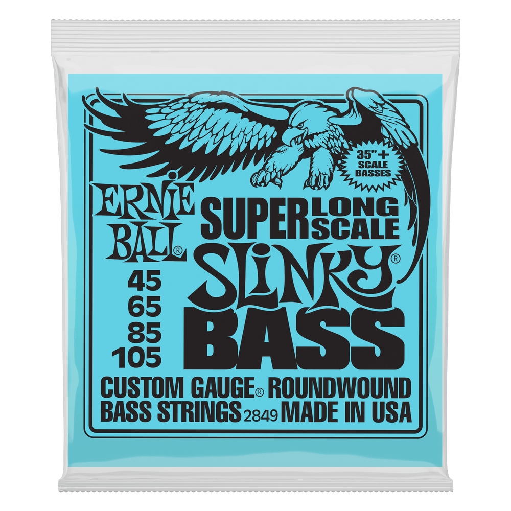 Ernie Ball Super Long Scale Slinky Electric Bass Strings - 45-105 Gauge-Buzz Music