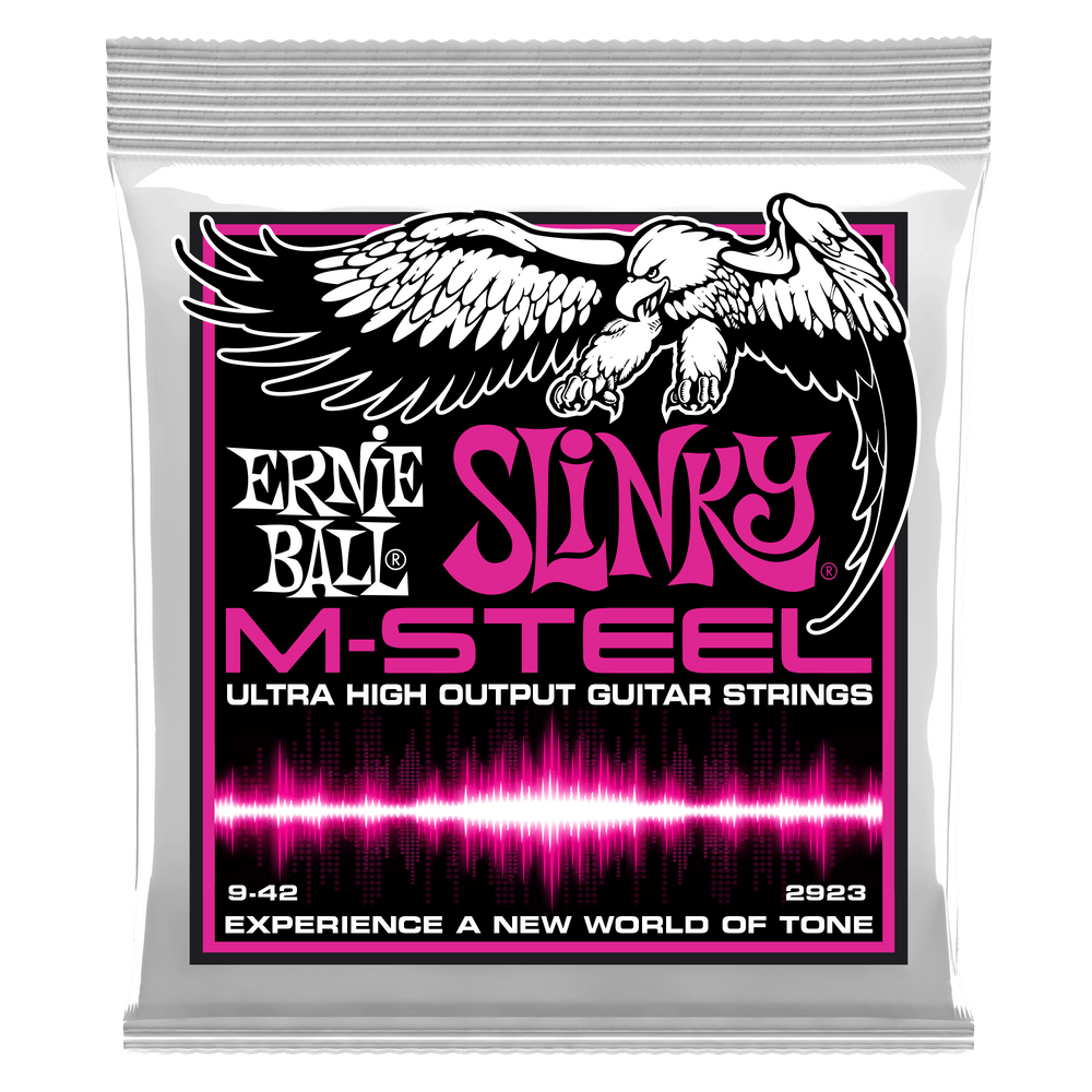 Ernie Ball Super Slinky M-Steel Electric Guitar Strings - 9-42 Gauge-Buzz Music