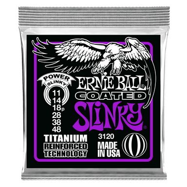 Ernie Ball Power Slinky Coated Titanium Rps Electric Guitar Strings - 11-48 Gauge-Buzz Music