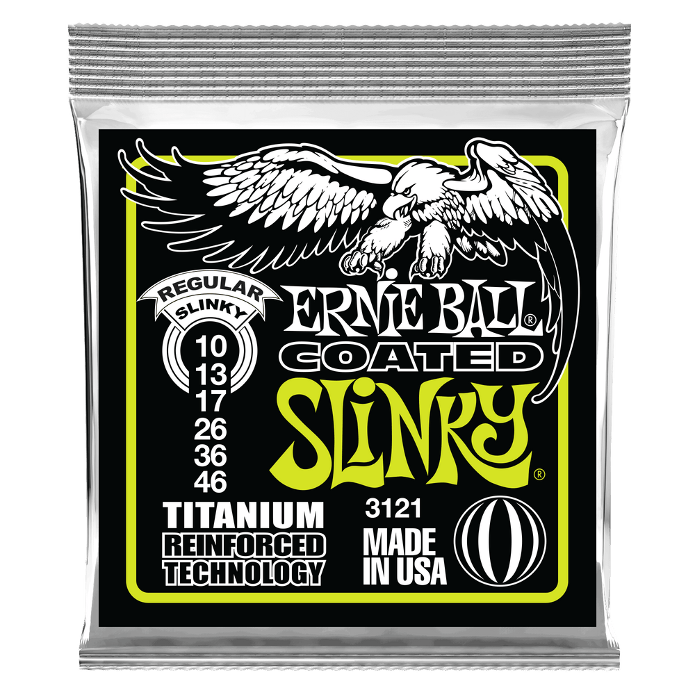 Ernie Ball Regular Slinky Coated Titanium Rps Electric Guitar Strings - 10-46 Gauge-Buzz Music