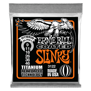 Ernie Ball Hybrid Slinky Coated Titanium Rps Electric Guitar Strings - 9-46 Gauge-Buzz Music