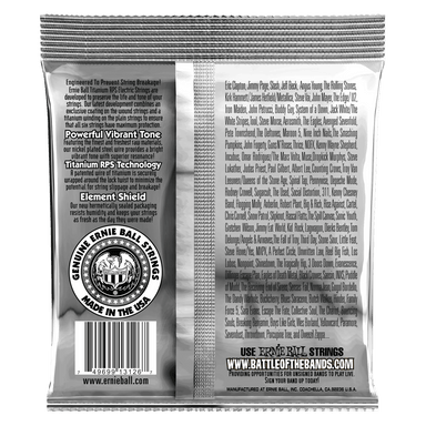 Ernie Ball Not Even Slinky Coated Titanium Rps Electric Guitar Strings - 12-56 Gauge-Buzz Music