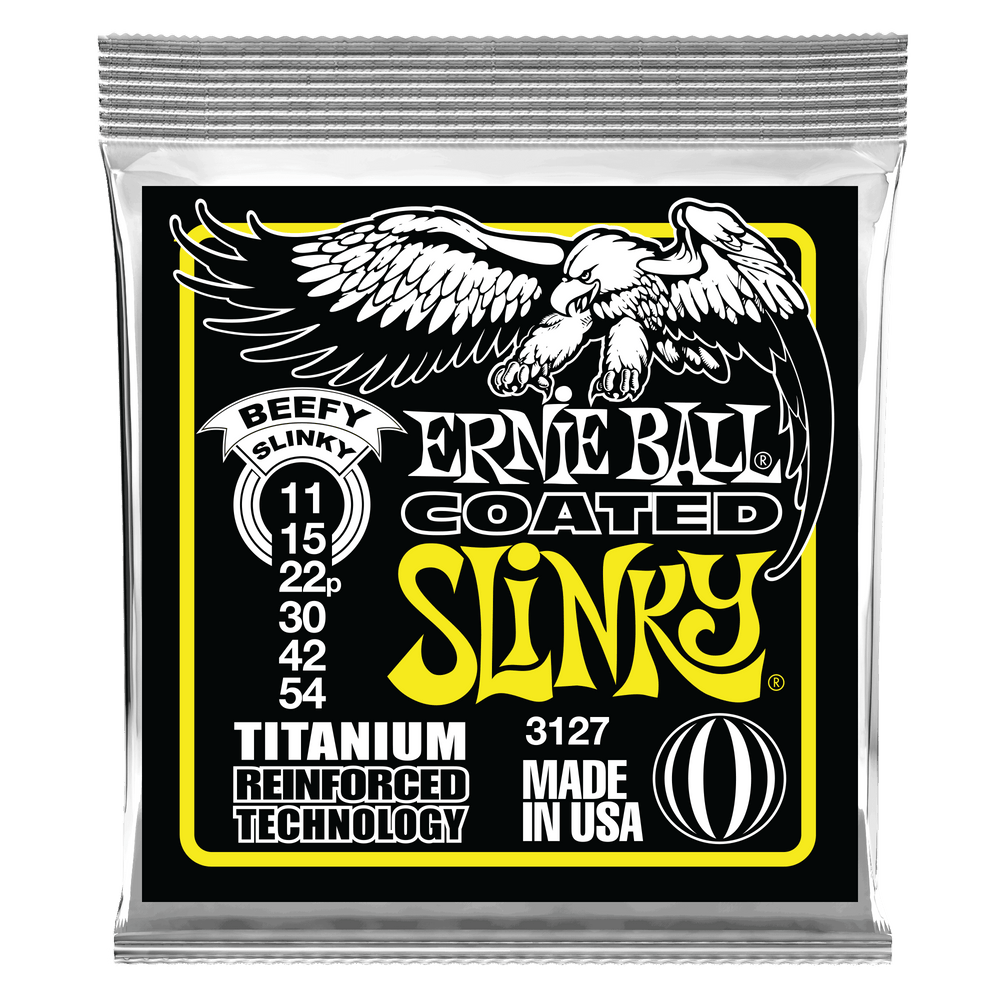 Ernie Ball Beefy Slinky Coated Titanium Rps Electric Guitar Strings - 11-54 Gauge-Buzz Music