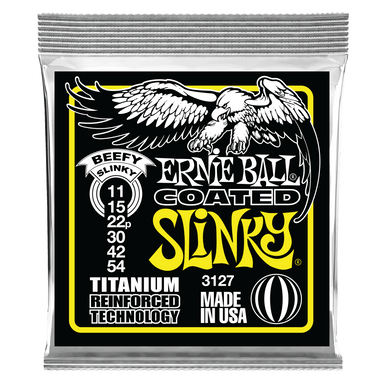 Ernie Ball Beefy Slinky Coated Titanium Rps Electric Guitar Strings - 11-54 Gauge-Buzz Music