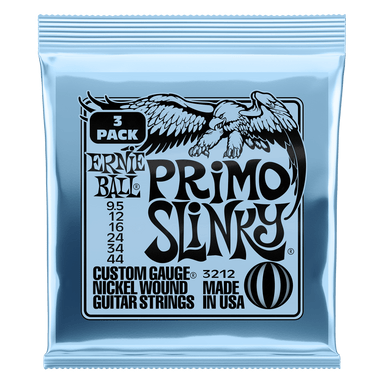 Ernie Ball Primo Slinky Nckl Wnd Elec Gtr Strings 3 Pk 9.5 44-Buzz Music