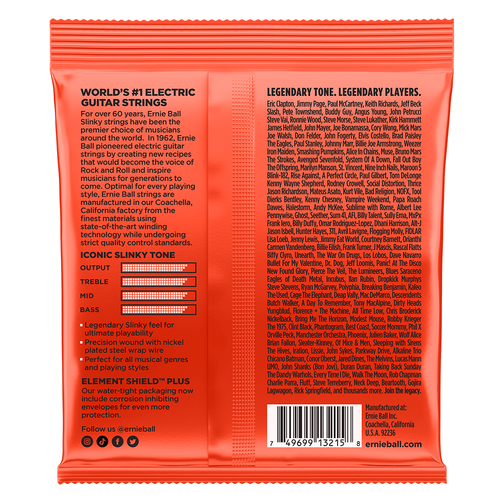 Ernie Ball Skinny Top Heavy Bottom Slinky Nickel Wound Electric Guitar Strings 3 Pack - 10-52 Gauge-Buzz Music