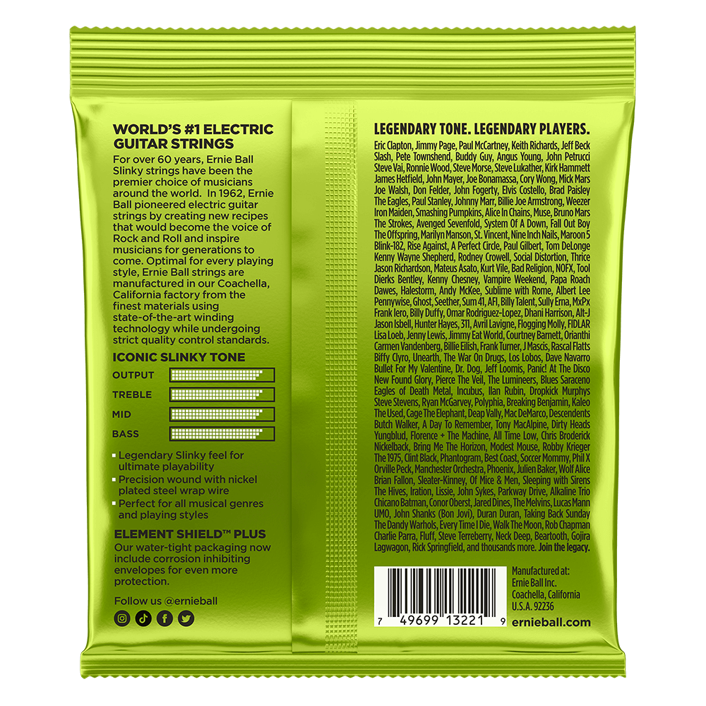 Ernie Ball Regular Slinky Nickel Wound Electric Guitar Strings 3 Pack - 10-46 Gauge-Buzz Music