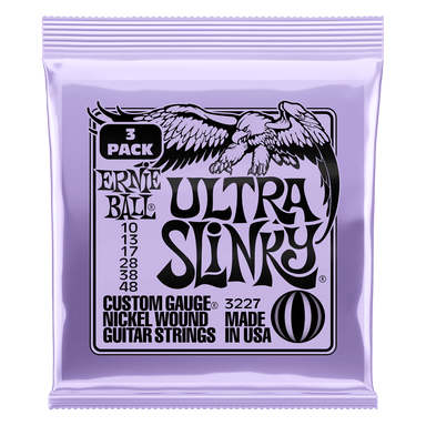 Ernie Ball Ultra Slinky Nckl Wnd Elec Gtr Strings 3 Pk 10 48-Buzz Music