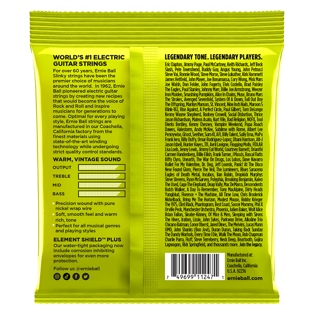 Ernie Ball Regular Slinky Classic Rnr Pure Nckl Elec Gtr Strings 3 Pk 10 46-Buzz Music