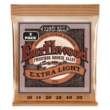 Ernie Ball Erthwd Extra Light Phos Brnz Ac Gtr Strings 3 Pk 10 50-Buzz Music