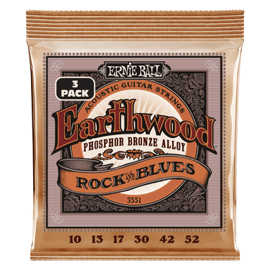 Ernie Ball Erthwd Randb Wplain G Phos Brnz Ac Gtr Strings 3 Pk 10 52-Buzz Music