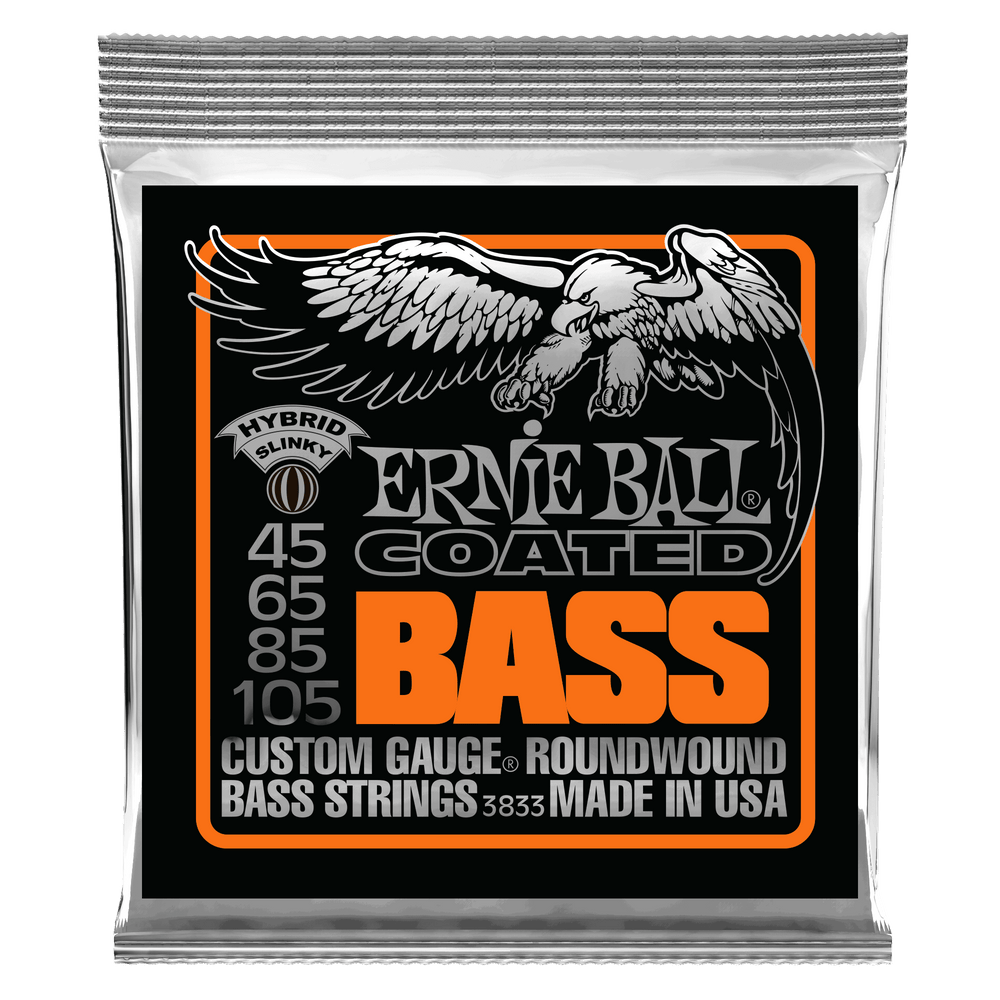 Ernie Ball Hybrid Slinky Coated Electric Bass Strings - 45-105 Gauge-Buzz Music