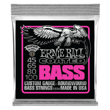 Ernie Ball Super Slinky Coated Electric Bass Strings - 45-100 Gauge-Buzz Music