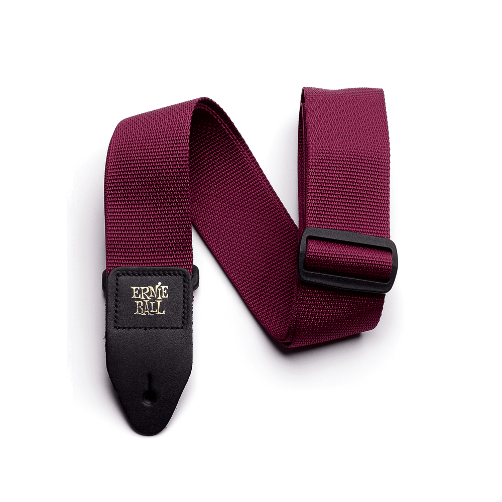 Ernie Ball Burgundy Polypro Guitar Strap-Buzz Music