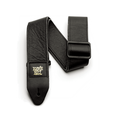 Ernie Ball 2 Tri-Glide Italian Leather Strap - Black-Buzz Music