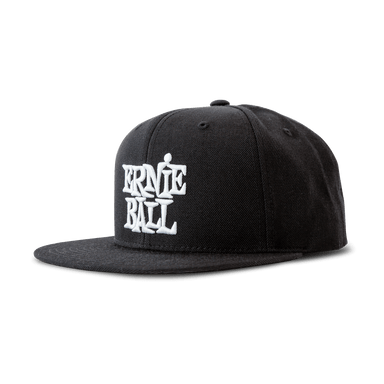 Ernie Ball Black With White Stacked Logo Hat-Buzz Music