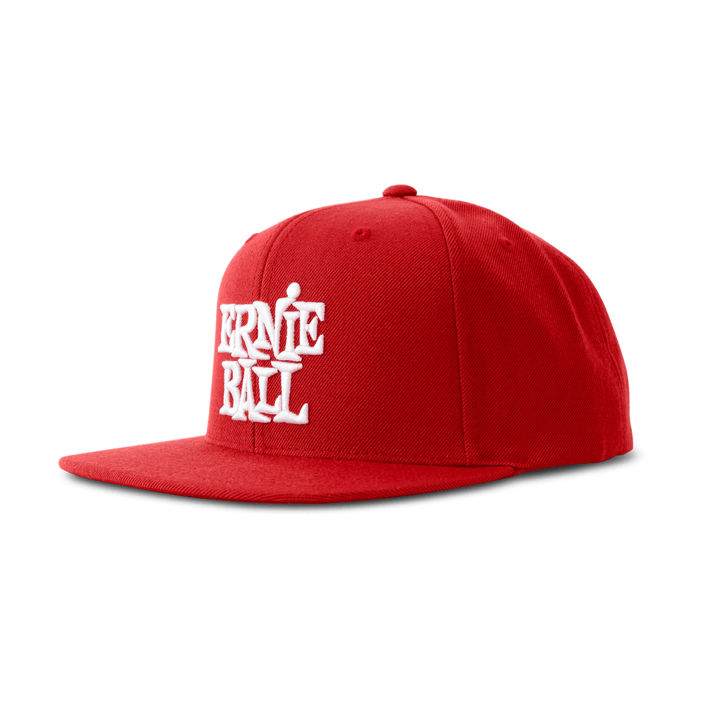 Ernie Ball Red With White Stacked Logo Hat-Buzz Music