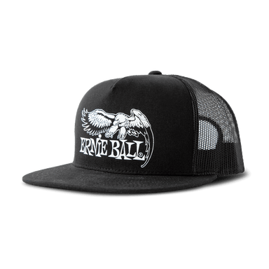 Ernie Ball Black With White Eagle Logo Hat-Buzz Music