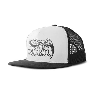 Ernie Ball Black With White Front And Black Eagle Logo Hat-Buzz Music