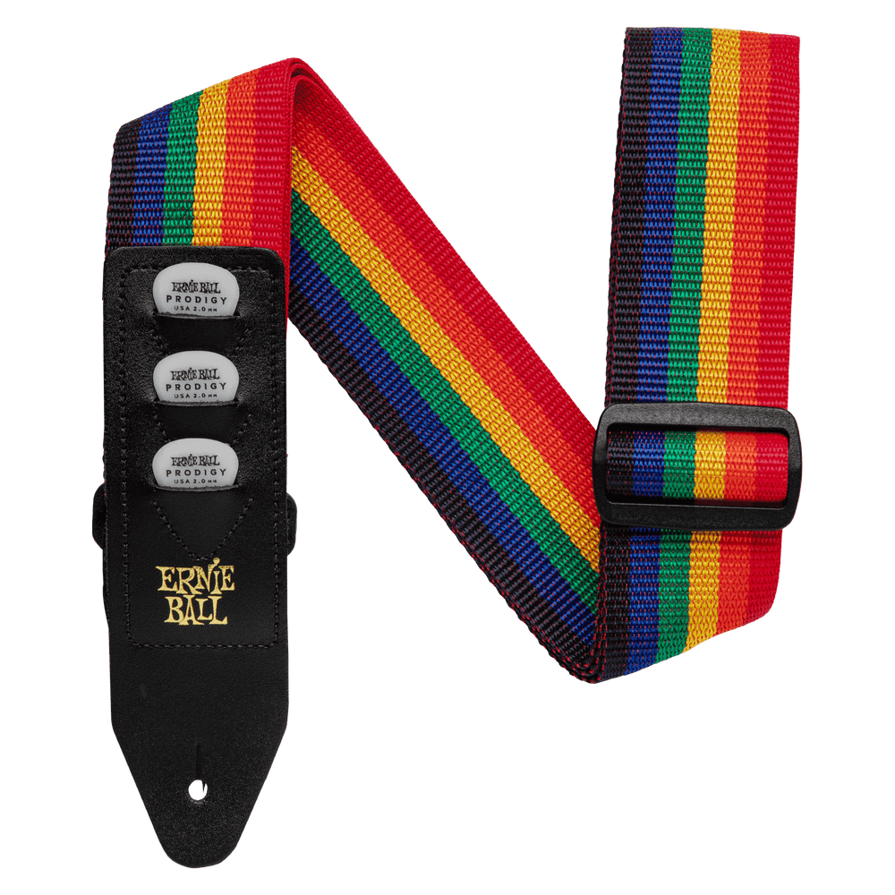 Ernie Ball Pickholder Strap - Rainbow-Buzz Music