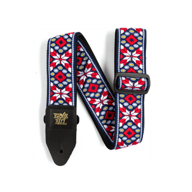 Ernie Ball Taos Fire Red Jacquard Strap-Buzz Music