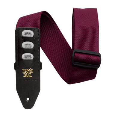 Ernie Ball Pickholder Strap Burgundy-Buzz Music