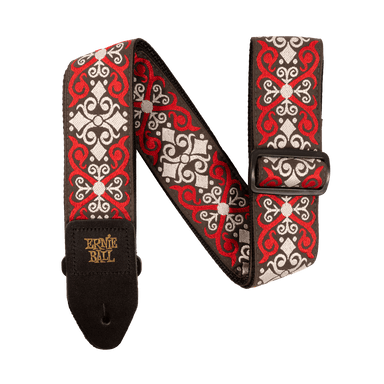 Ernie Ball Red Trellis Jacquard Strap-Buzz Music