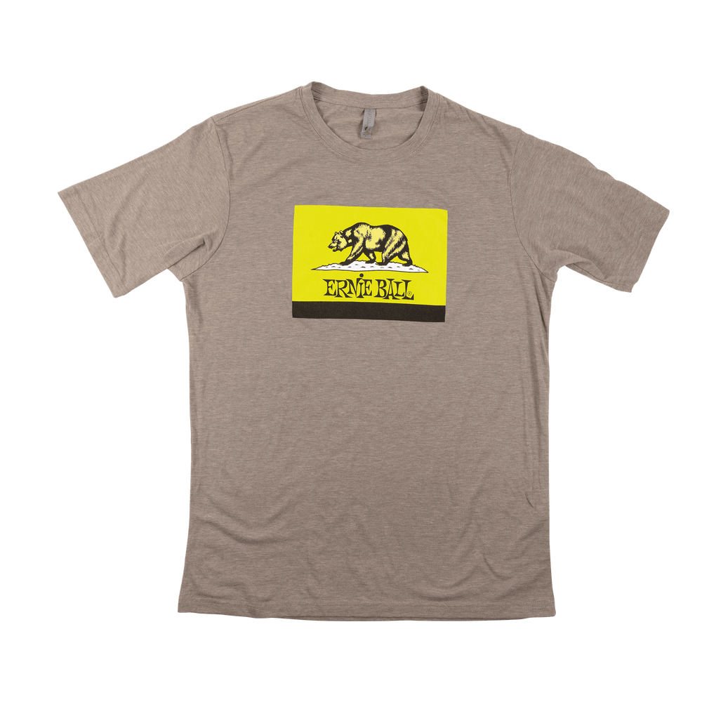 Ernie Ball Ca Bear Green Flag T-Shirt Md-Buzz Music