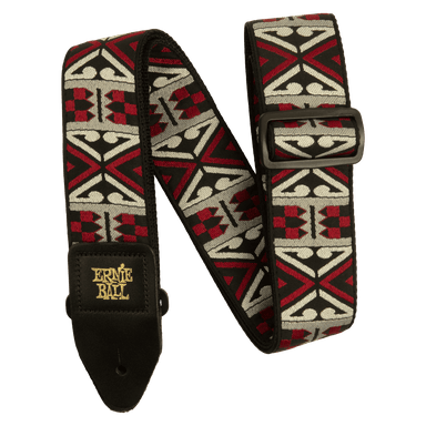 Ernie Ball Primal Red Jacquard Strap-Buzz Music