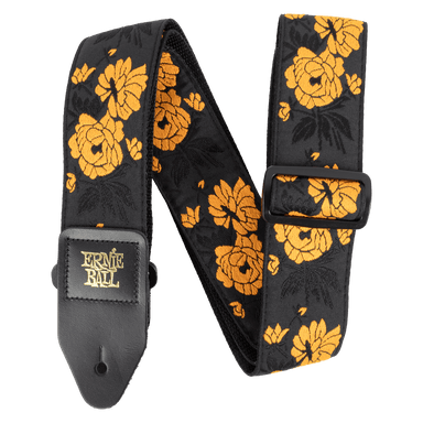 Ernie Ball Classic Jacquard Guitar/Bass Strap - Tangerine Rose-Buzz Music