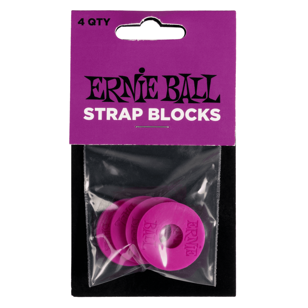 Ernie Ball Strap Blocks 4Pk - Purple-Buzz Music