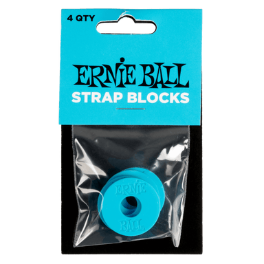 Ernie Ball Strap Blocks 4Pk - Blue-Buzz Music