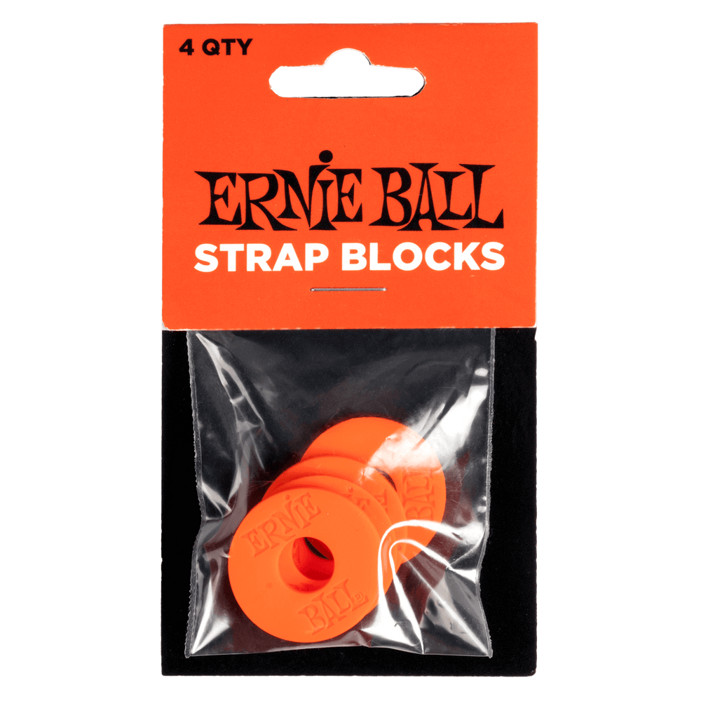 Ernie Ball Strap Blocks 4Pk - Red-Buzz Music