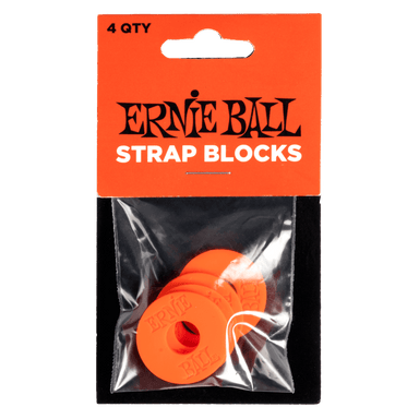 Ernie Ball Strap Blocks 4Pk - Red-Buzz Music